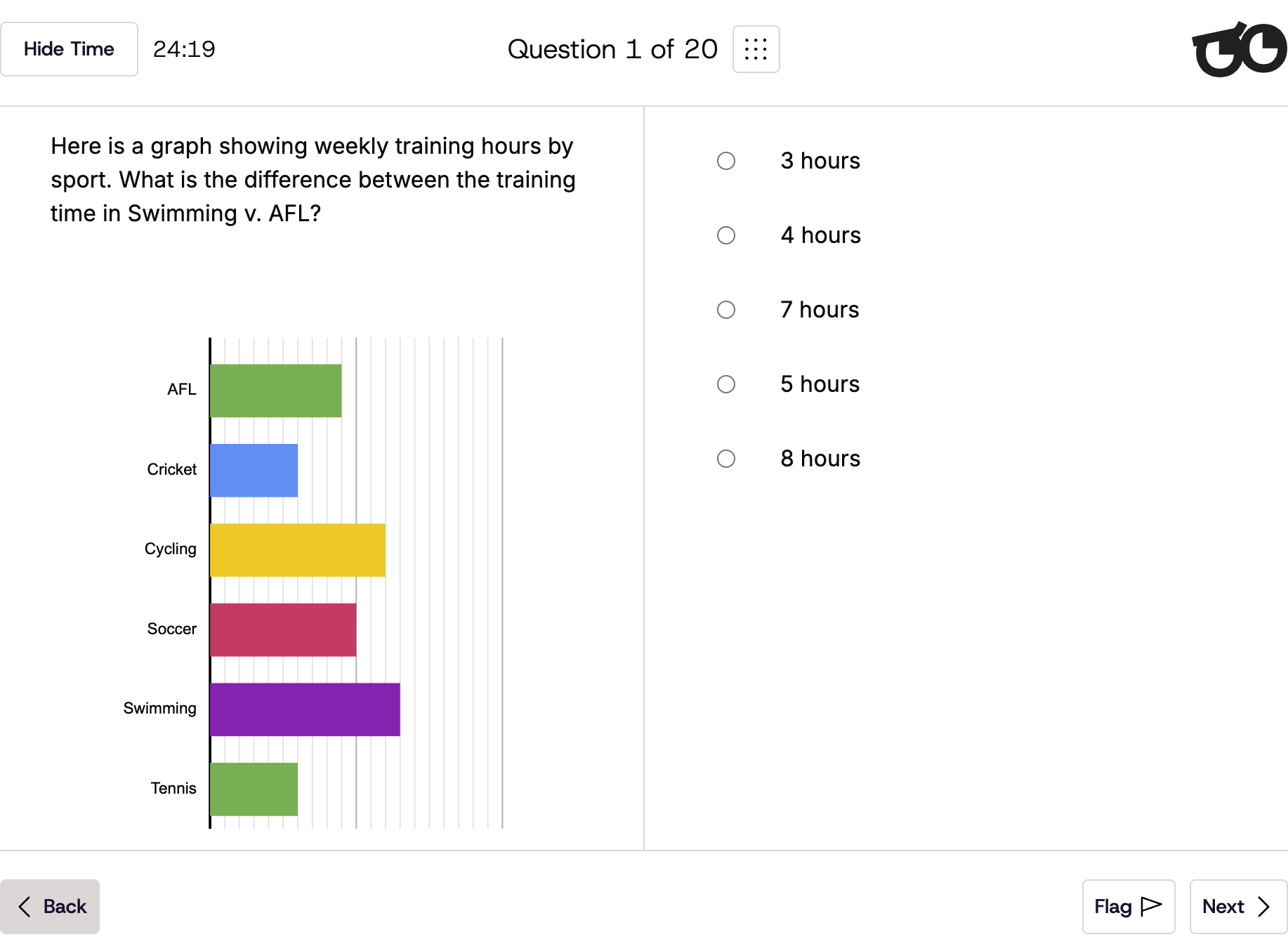 Test interface screenshot